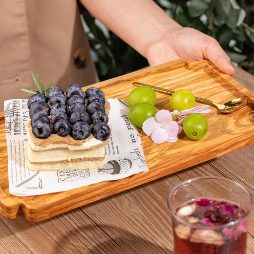 詹厨橄榄木整木餐具 | 意大利进口橄榄木 原生整木无拼接 高密度无胶水 切菜砧板菜盘水果托盘多用 商品图5
