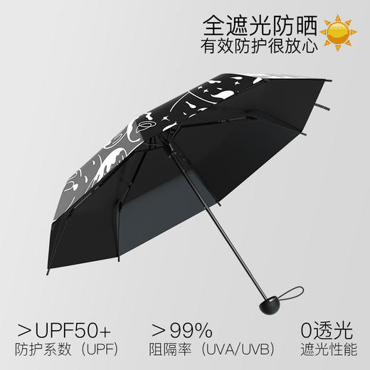 小黑泥｜人群｜风候联名防晒伞防紫外线便携黑胶晴雨伞女太阳伞 商品图2