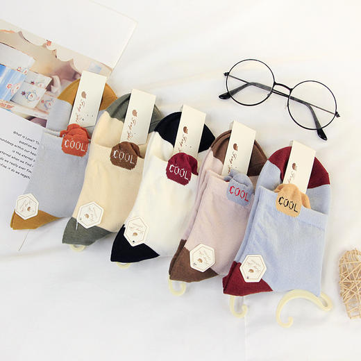 「10双装！5款可选」秋冬女士中筒袜子 日系可爱小绵羊女袜学院风立体耳朵潮袜配饰 商品图6