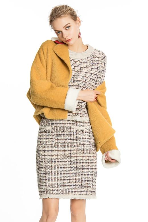 ELLA JADE 黄色短毛外套 4269 商品图2