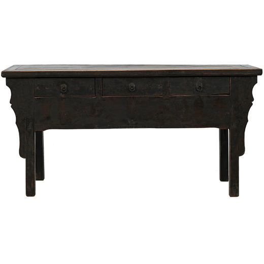 美丽华伦古董玄关桌实木三屉桌明清家具供桌梳妆台收藏中式老物件 商品图4