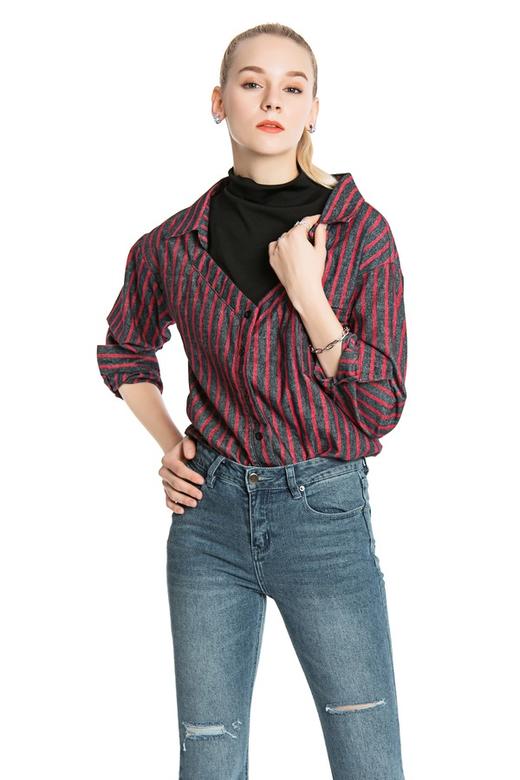 AVA 假两件条纹上衣 3831 商品图0