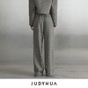 JUDYHUA 黑白格纹设计款直筒裤 商品缩略图2