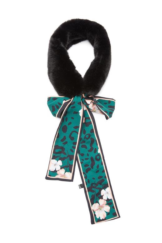 OCTAVIA 毛绒飘带拼接围巾 5828 商品图1