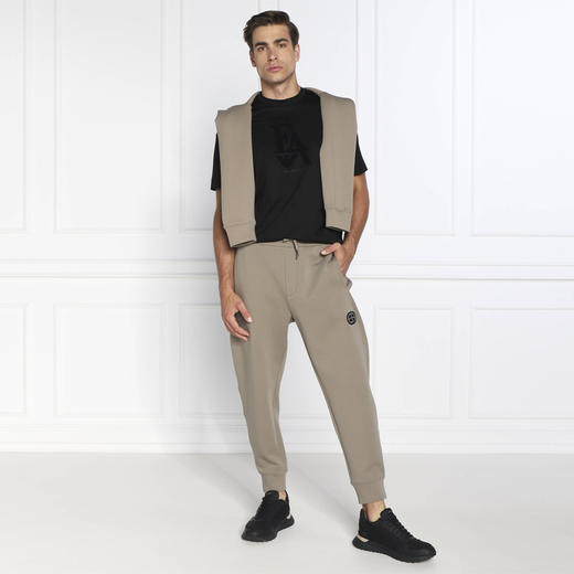 EMPORIO ARMANI 阿玛尼 男士棉质徽标刺绣休闲运动裤 卡其色 6L1P84 1JHSZ 0137 商品图3