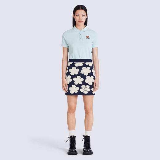 KENZO 高田贤三 女士羊毛 HANA DOTS' 提花迷你针织短裙 蓝色 FC62 JU326 3CO 77 商品图2
