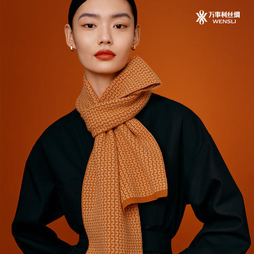 WENSLI/万事利 羊毛小围巾-阡陌 商品图1