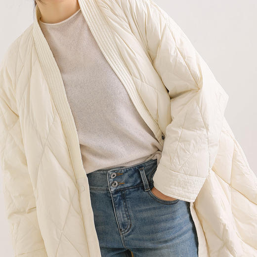 和服领格纹羽绒服224SY238 商品图3