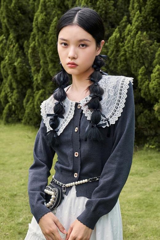 WESTLINK/西遇 小众娃娃领气质开衫外套 15143 商品图0