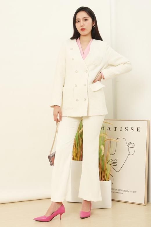 Le Malene 小香风粗花呢双排扣西装外套 14965 商品图0