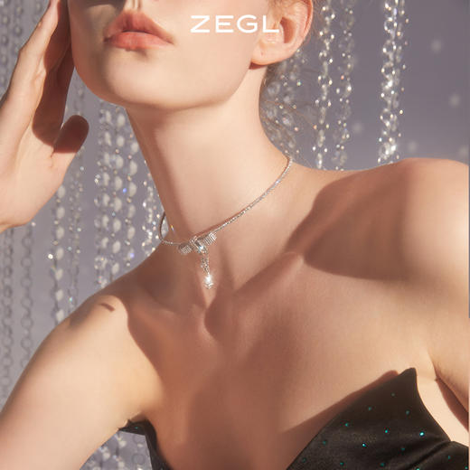 ZEGL蝴蝶结项链女小众设计感高级2022年新款choker项圈颈链锁骨链 商品图3