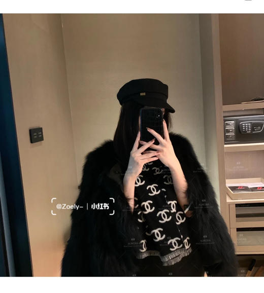 chanel专柜爆款围巾-黑色 商品图6