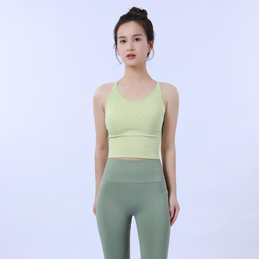 花瑜交叉透气带胸垫背心  HYB001 商品图2