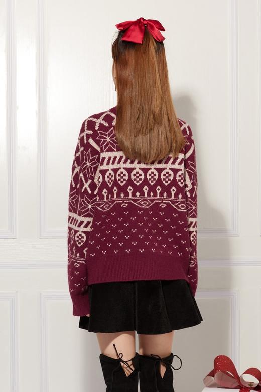 amadella 酒红色针织上衣 10656 商品图4