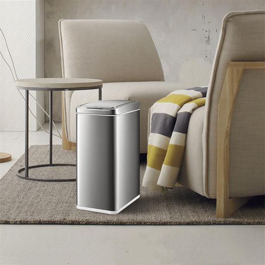 【清仓特惠4折，仅1件，无货退款】优百纳智享15L智能自动感应式垃圾桶电动不锈钢防水有带盖客厅卫生间 商品图3