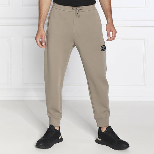 EMPORIO ARMANI 阿玛尼 男士棉质徽标刺绣休闲运动裤 卡其色 6L1P84 1JHSZ 0137 商品图0