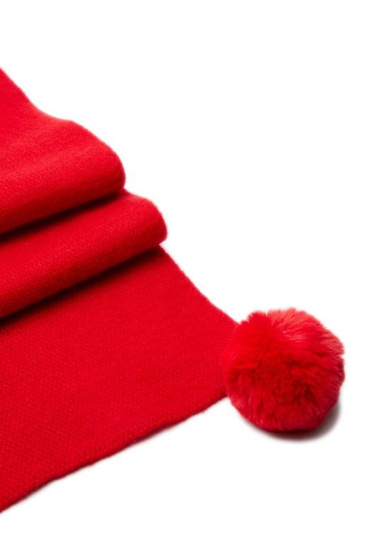 AVA 红色毛球针织围巾 5825 商品图3