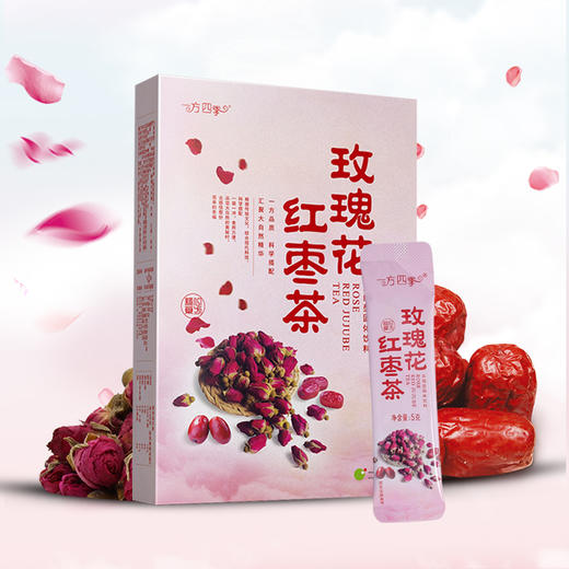 一方四季 玫瑰花红枣茶 5g*20 商品图0