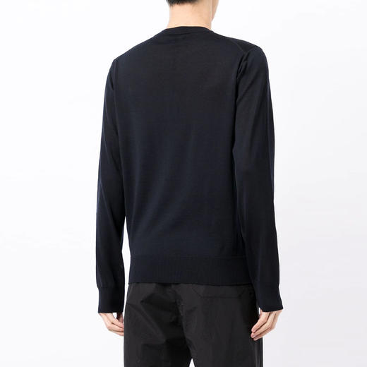 EMPORIO ARMANI 阿玛尼 男士初剪羊毛圆领长袖针织衫 深蓝色 8N1M42 1M67Z 0922 商品图2