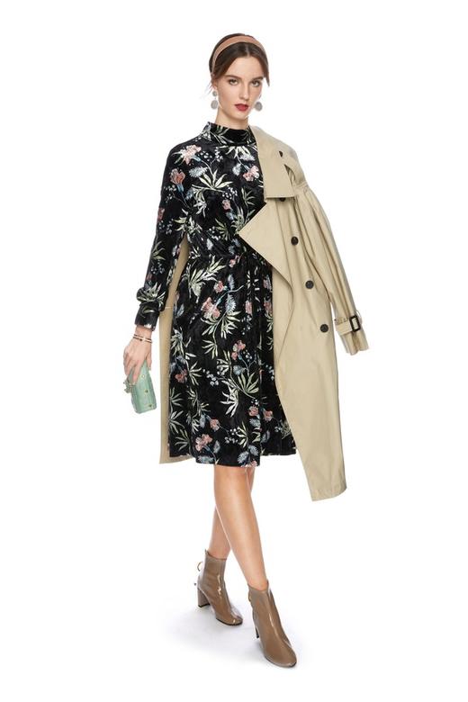 SUMMER & SAGE 印花收腰连衣裙 4725 商品图1