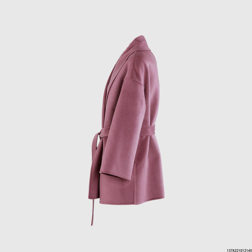 落肩袖双面手工中长款大衣 商品图1