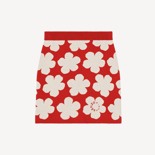 KENZO 高田贤三 女士羊毛 HANA DOTS' 提花迷你针织短裙 红色 FC62 JU326 3CO 21 商品图0
