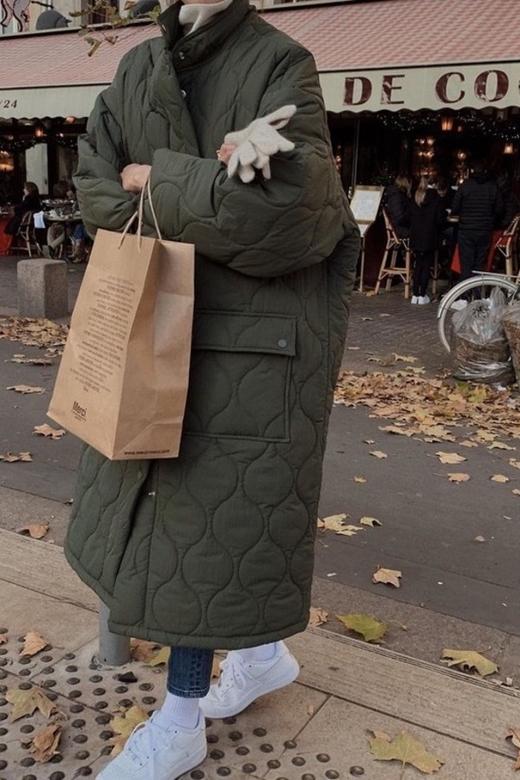 Kai & Kiera 军绿色夹棉大衣 14989 商品图0