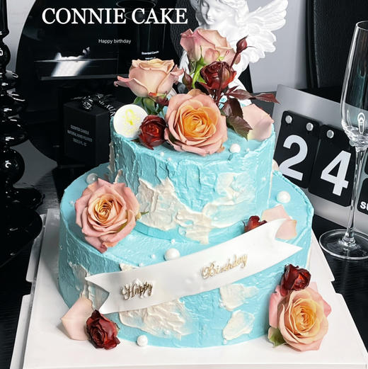 【1194】高级蓝色鲜花款 商品图0