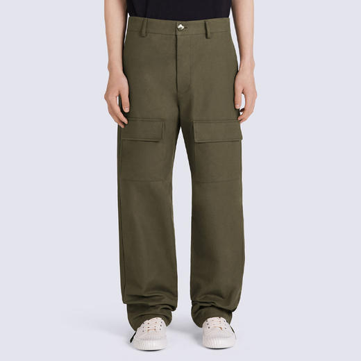 KENZO 高田贤三 男士棉质 KENZO Paris 标志休闲工装裤 军绿色 FC65 PA241 9RB 51 商品图1