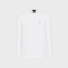 EMPORIO ARMANI 阿玛尼 男士棉质徽标印花圆领长袖T恤 白色 8N1TR1 1JRGZ 0100 商品缩略图0