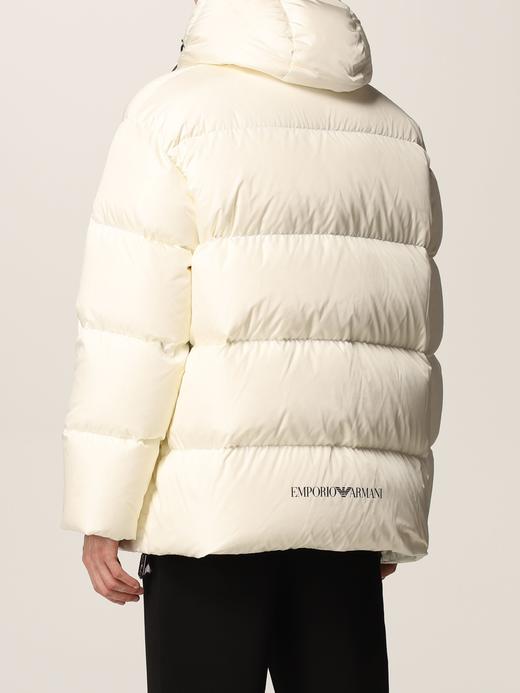 【超惠秒】阿玛尼 EMPORIO ARMANI 男士白鸭绒加厚款羊毛衬里冬季聚保暖带帽羽绒服外套 10395 商品图9