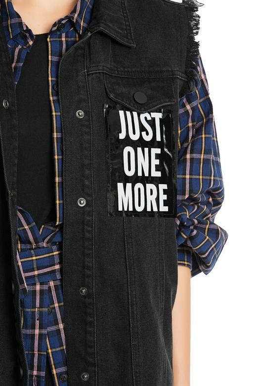 MODERN SHOW 磨边logo牛仔背心 3825 商品图4