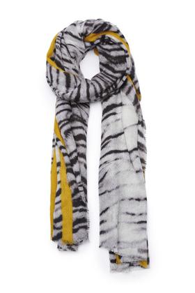 AVA 条纹饰动物纹围巾 7983