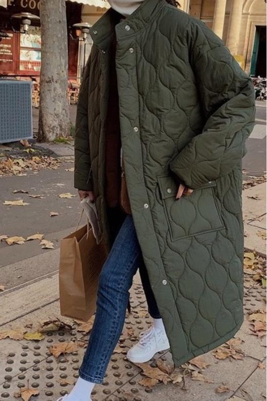 Kai & Kiera 军绿色夹棉大衣 14989 商品图1