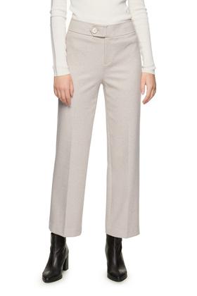 OSA欧莎 米色百搭高腰长裤 8486