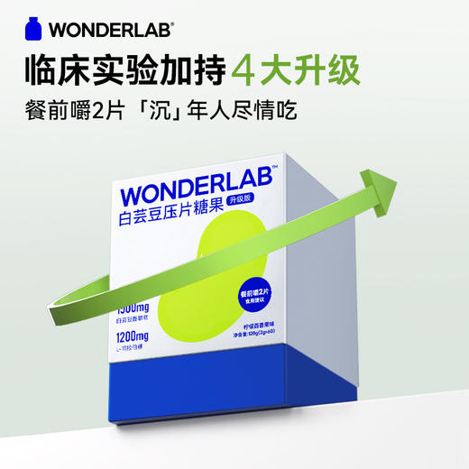 【话工场】WonderLab 白芸豆阻断剂轻零压片糖果膳食纤维大餐碳水救星 商品图0