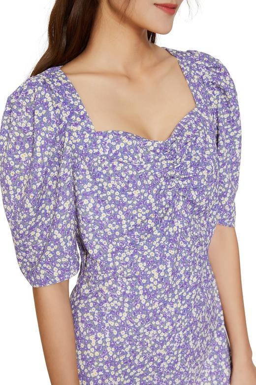 amadella 紫色复古碎花连衣裙 9374 商品图2