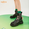 【限时秒S】Safiya/索菲娅 辣妹炸街2022冬季新款开拆卸小众撞色蝴蝶结厚底马丁靴 SF24116109 商品缩略图10