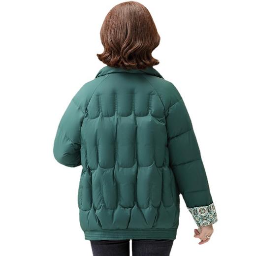 SJJ妈妈装冬装羽绒服2022年新款中年女装短款外套老年秋冬白鸭绒棉衣 商品图4