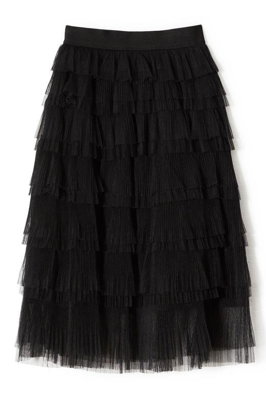 ibudu伊布都 黑色高腰蛋糕纱裙 4218 商品图5