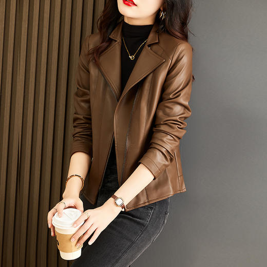 2022夹克外套港风小众炸街感短款皮衣上衣HR-WG98309 商品图1