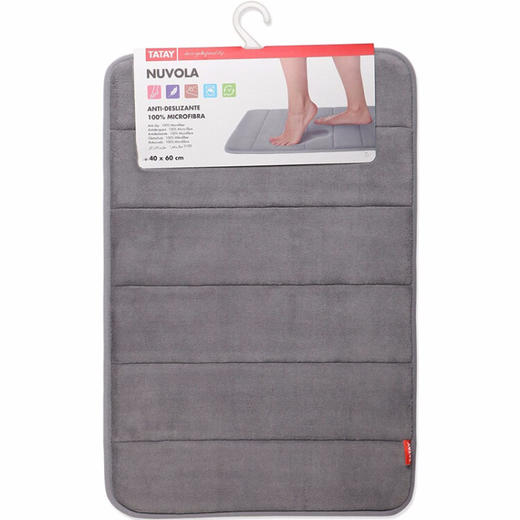 【6F】利快 地垫浴室防滑垫卫生间脚垫西班牙进口淋浴吸水地垫 灰色 商品图2