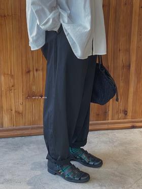 YARRA NEU黑卡其阔腿裤