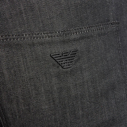 EMPORIO ARMANI 阿玛尼 男士棉质金属徽标休闲牛仔裤 深灰色 8N1J06 1D85Z 0005 商品图2