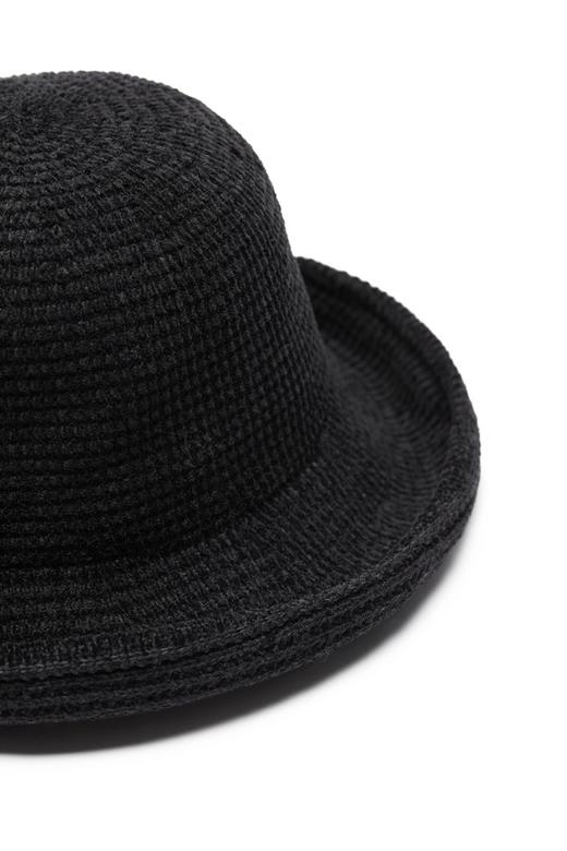 AVA 简约黑色针织渔夫帽 8401 商品图1