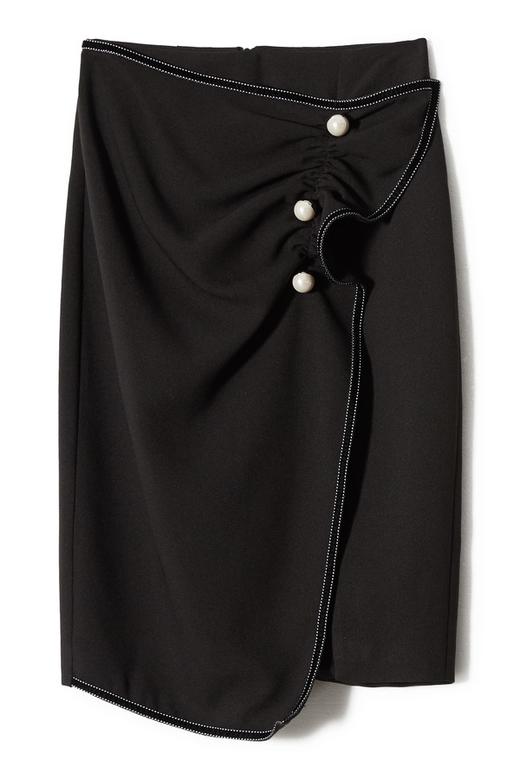 LNNNS 复古风前开叉包臀裙 6112 商品图4