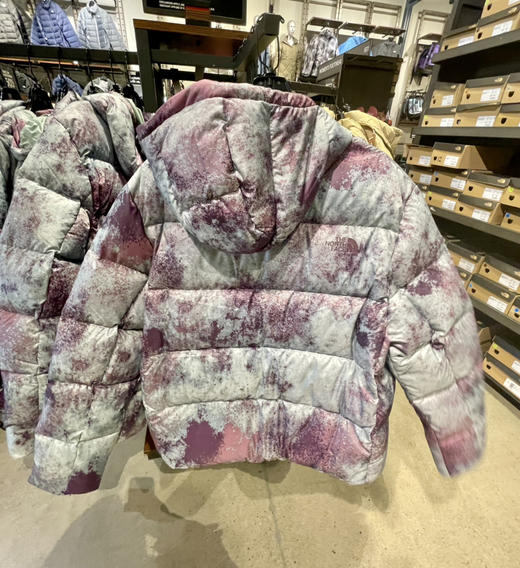 The North Face 北面 女士700蓬羽绒服 紫色莫兰蒂水墨迷彩 断码特价¥2100直邮到手 商品图1