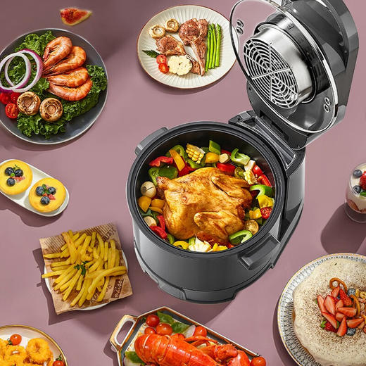 九阳（Joyoung） 空气炸锅5L大容量 可视窗口 烧烤空炸一体机 不粘易清洗 自动旋转家用电炸锅 KL50-VF583 商品图5