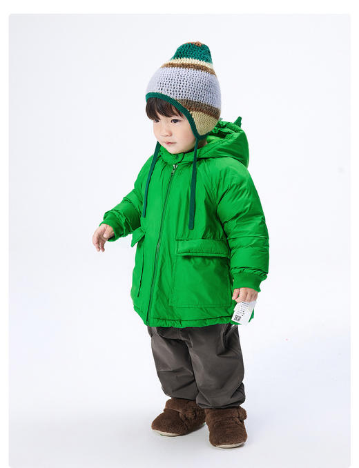 JNBY  22年冬款 小鹿耳连帽中长款羽绒服  YMAC10570 商品图3