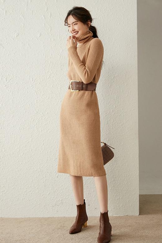 LOUIS YAO/白鹿语 修身显瘦针织连衣裙 10759 商品图1